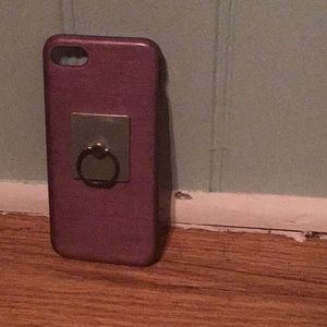 iPhone 6s/7 purple case with silver holding ring